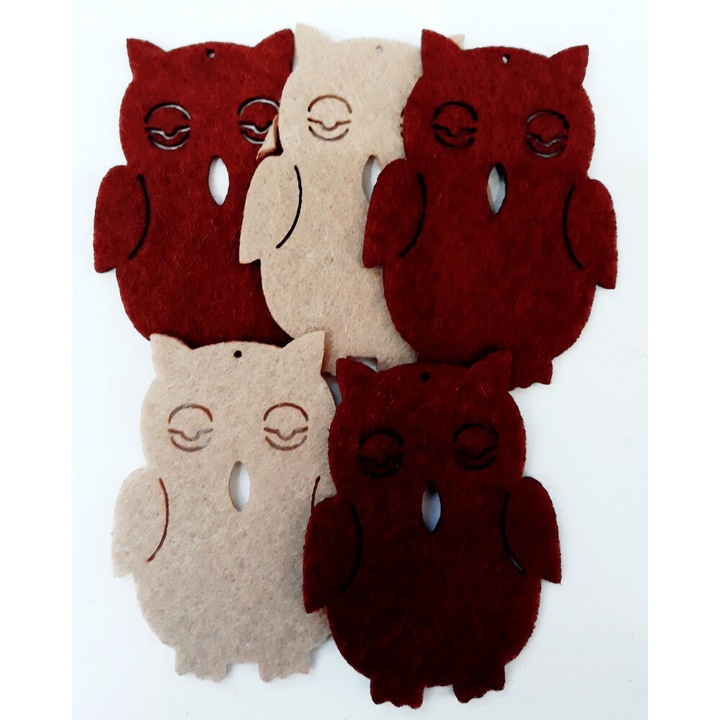 Filcfigura bagoly, 5b/cs, kb.6cm, 23223