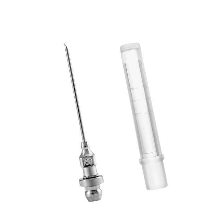 Varf de ac pentru pistol de unsoare detasabil, folosit la lubrifierea articulatiilor sferice, rulmenti, angrenaje, otel inoxidabil, utilaje Agricole, camioane, autoturisme