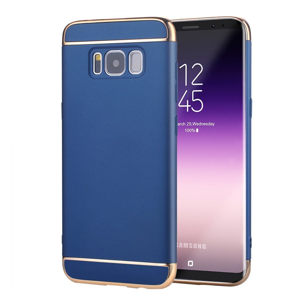 Husa carcasa 3in1 Electroplating pentru Samsung Galaxy S8, albastru
