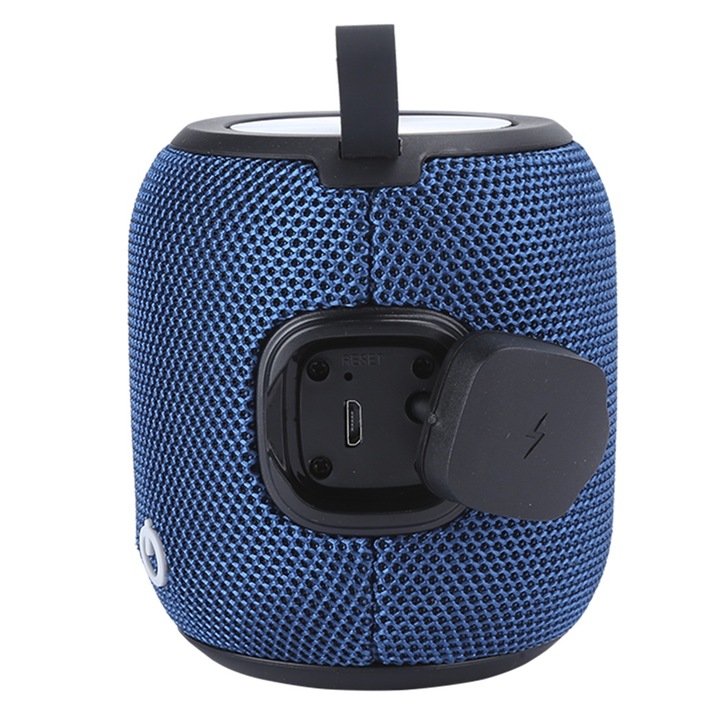 Boxa portabila Jormftte Bluetooth, 360 sunet surround, 3000mAh, conectivitate AUX, culoare galben lemn