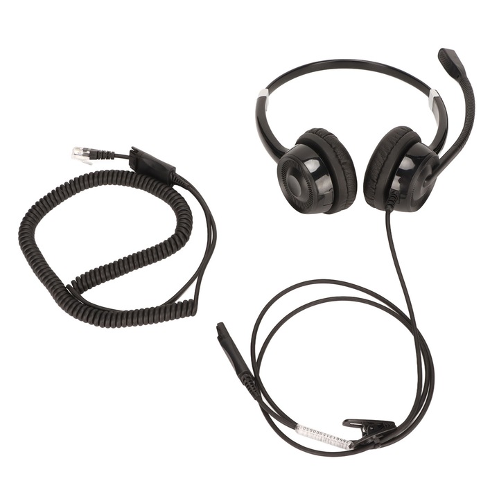 Casti gaming Jormftte, cu microfon, design surround, anulare zgomot, USB+3.5mm, negru-albastru