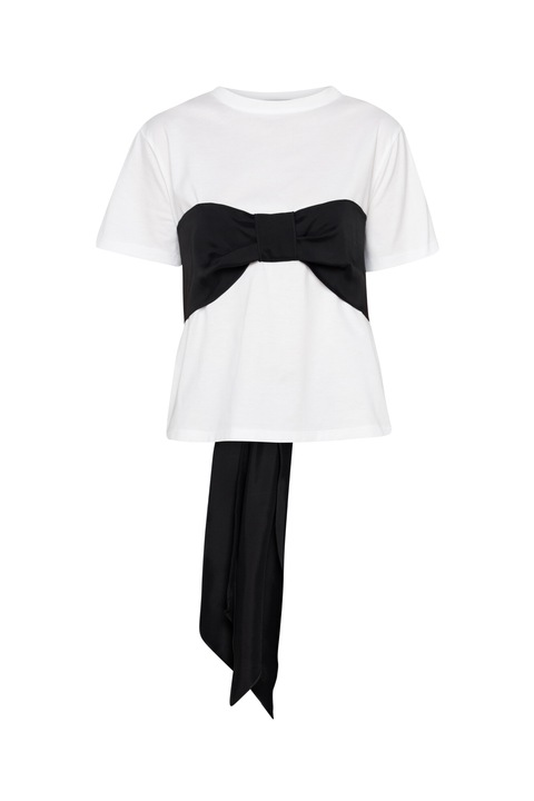 Tricou alb cu funda neagra onesize