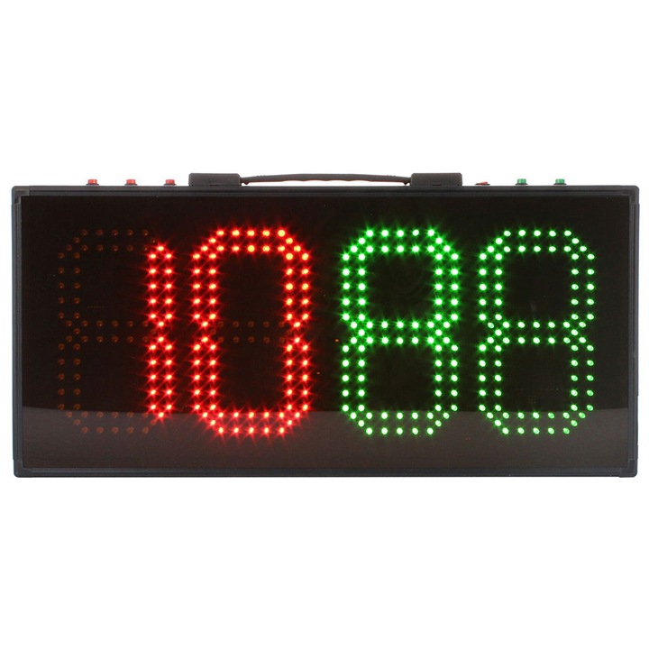 Tabela electronica schimb jucatori, Merco DOUBLED LED, reincarcabila, afisaj pe ambele fete, dimensiuni 56 x 5 x 27 cm