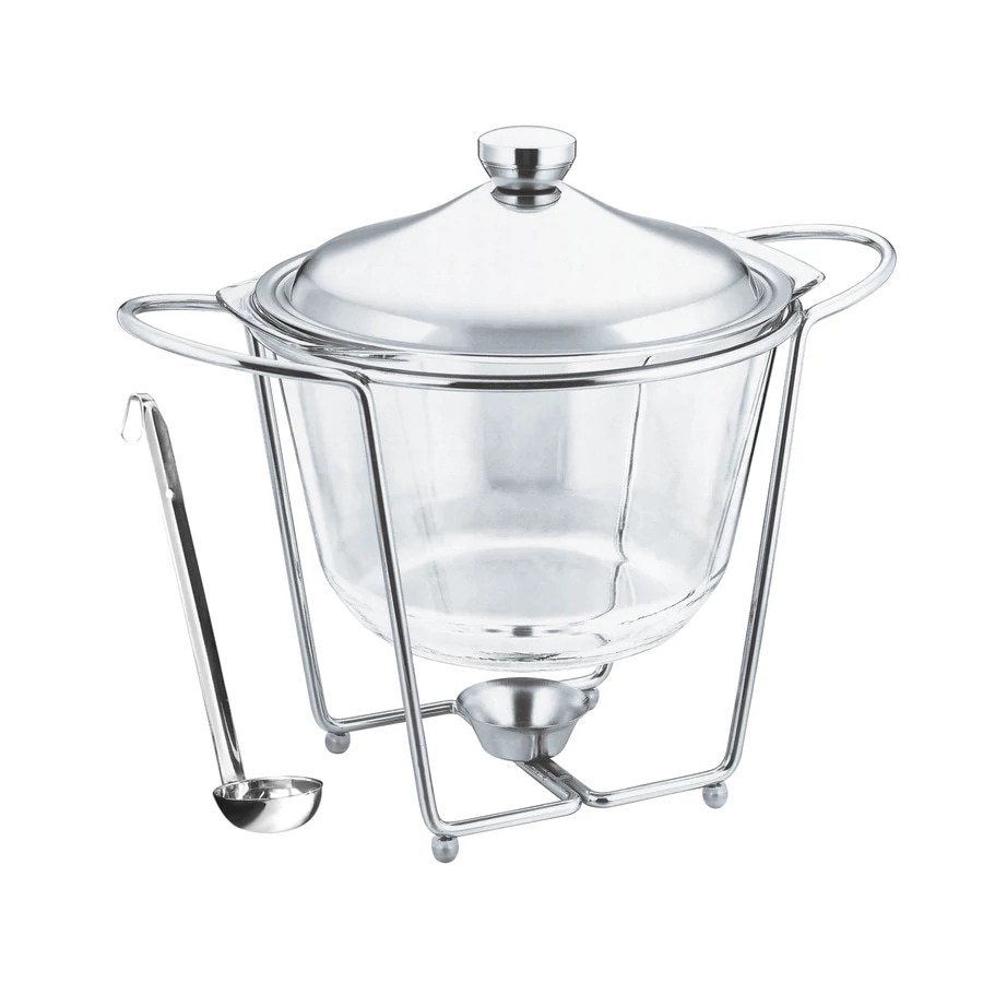 Perfect Home Bol de inox incalzitor polonic borosilicata, 4 litri