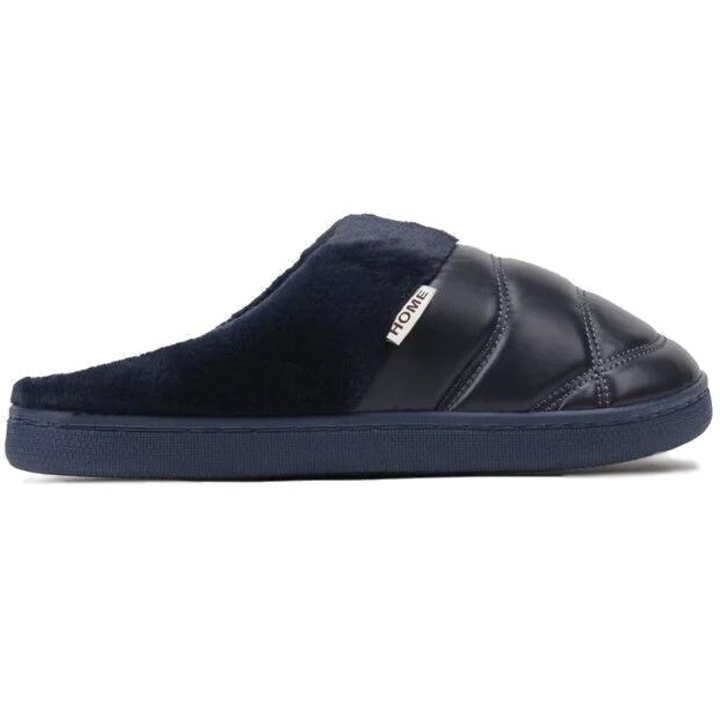 Papuci dama Permani, casual, piele ecologica, bleumarin