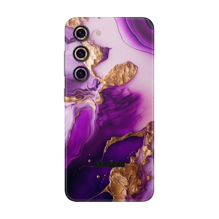 Folie de protectie pentru Samsung Galaxy S23 Plus, Colectia Signature, Skin Spate cu laterale unite, Amethyst Dream