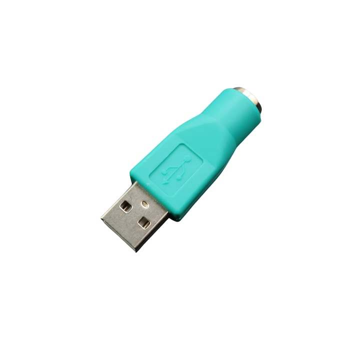Adaptor PS/2 la USB, pentru Mouse, Tastatura, Green
