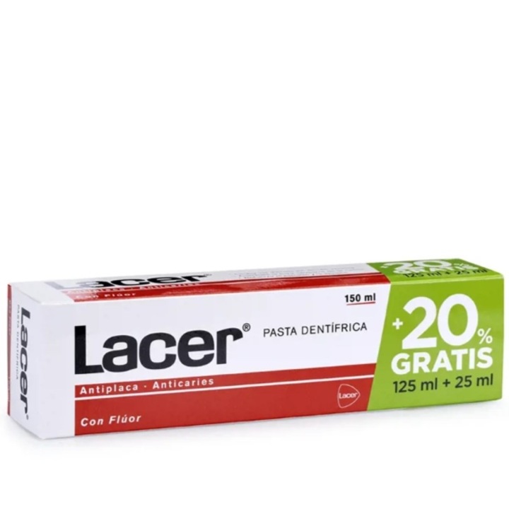 Паста за зъби Lacer 150ml, защита срещу зъбна плака, мента