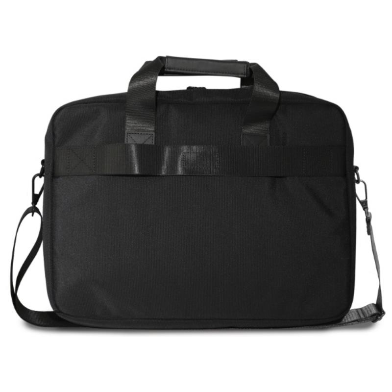 Geanta laptop BMW, 16", nylon, ecologica, albastra cu dungi