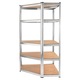 Raft de depozitare coltar - 180 x 90 x 40 cm - 5 rafturi - AGA MR4604