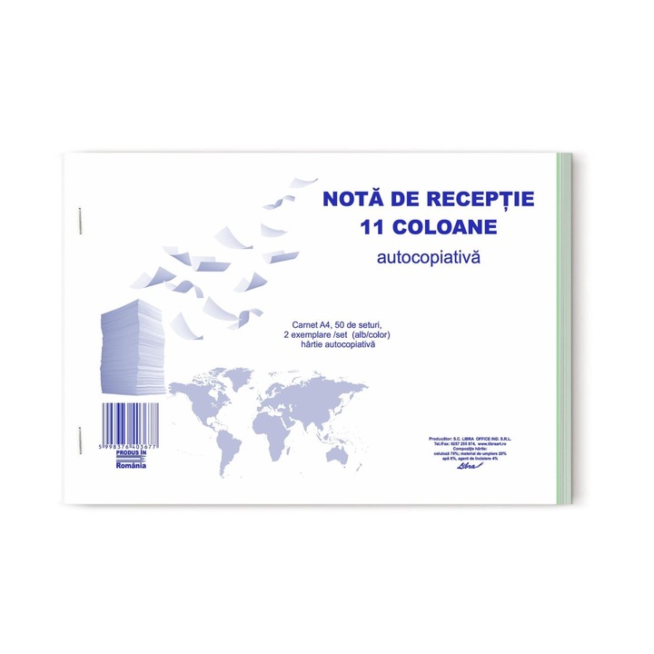 Nyugtajegyzet 11 oszlopos önmásolat