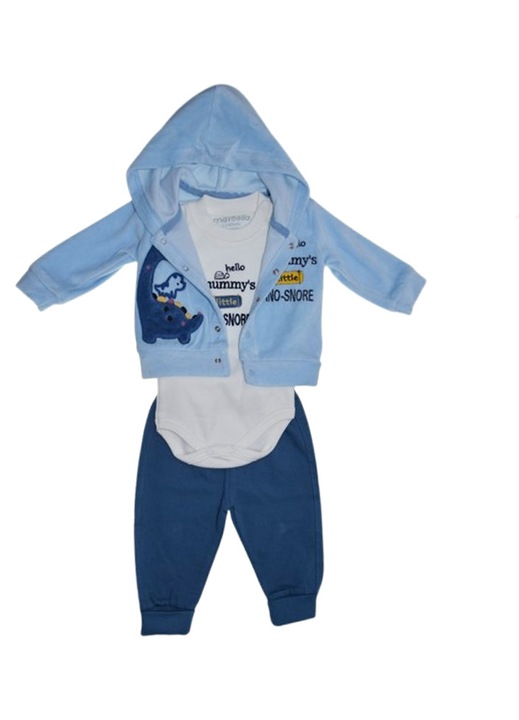 Compleu 3 piese pantaloni, body si jacheta pentru baieti Mini Junior CMP-7051A, Albastru 114674