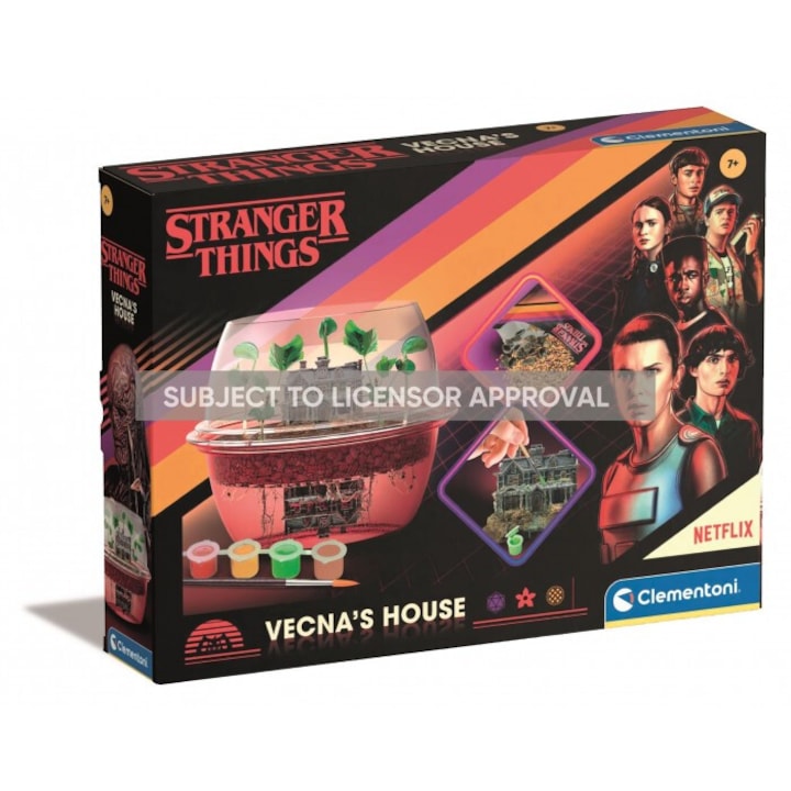 Set creativ Stranger Things, Clementoni, hidroponic, 35x70x260cm