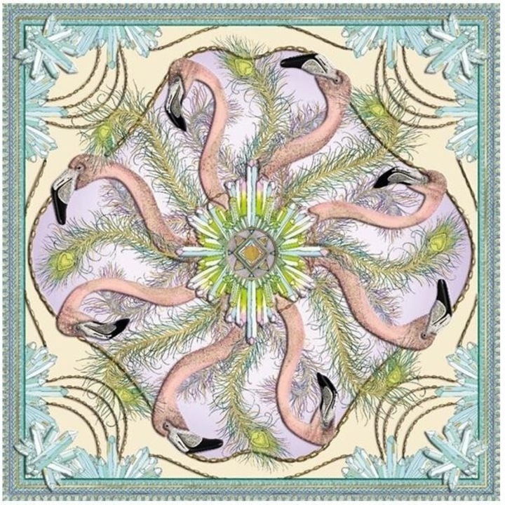 Karnet kwadrat cu coperta DNA Flamingos, Museums & Galleries, 163x163 mm, folie