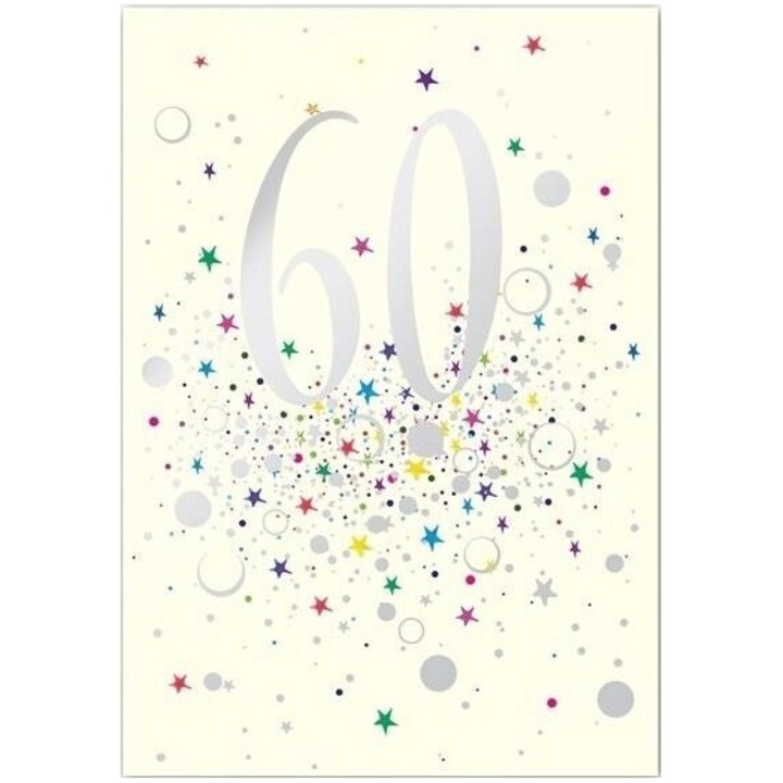 Karnet B6 cu coperta Urodziny 60, Museums & Galleries, 175x125mm, folie