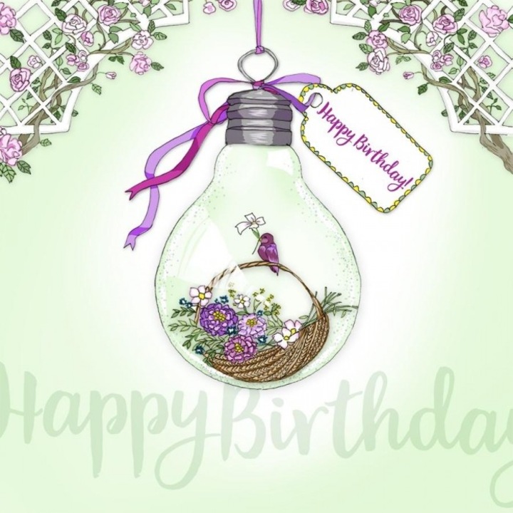 Felicitare CL2806, Clear Creations, 155x155mm, fara text, cu cristale