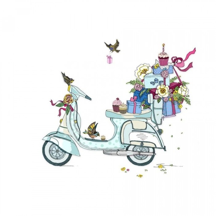 Karnet Swarovski kwadrat CL2416 Skuter, Clear Creations, 155x155mm, fara text, cu coperta