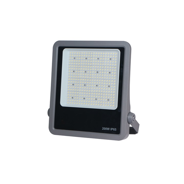 Proiector LED Lightex, 200W, 5000K, 30000lm, IP65, gri