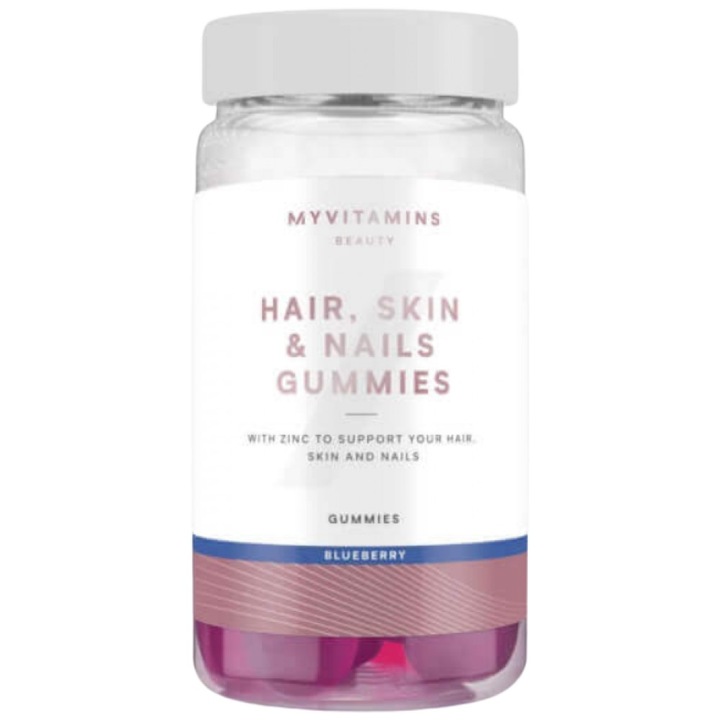 Supliment alimentar, Myprotein, Hair, Skin and Nails Gummies, Blueberry, 60 drajeuri