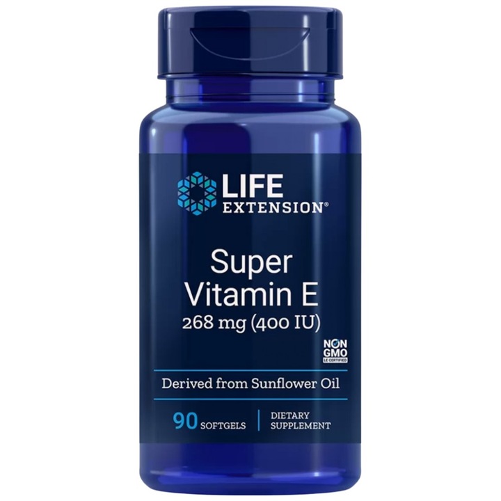 Super Vitamin E 90 capsule, Vitamina E 90 EU, Life Extension