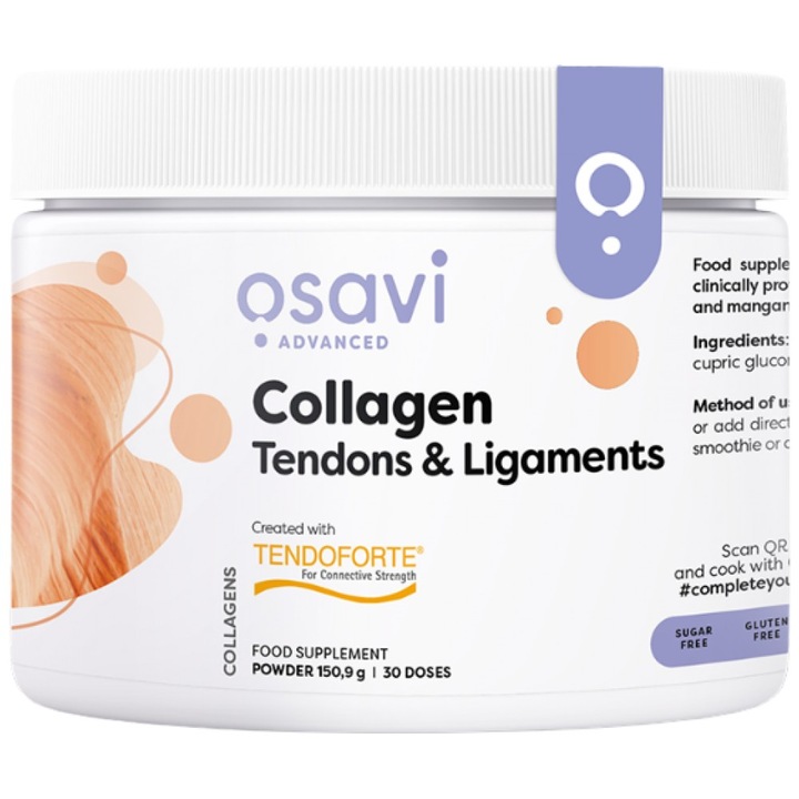 Étrend-kiegészítő Osavi Collagen Peptides inak és szalagok TENDOFORTE-val, ízesítetlen, 150 gramm