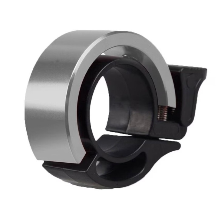 Clopot pentru biciclete, Mini compact, argintiu, Accesorii pentru ciclism