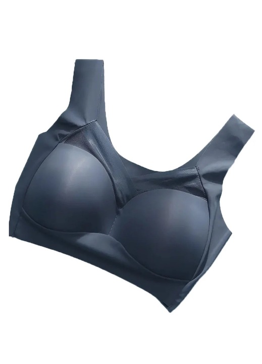 Sutien dama, Microfibra, Push-Up, Bleumarin, L