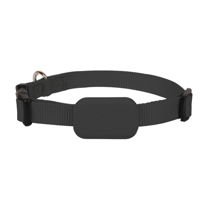 Zgarda cu GPS Tracker pentru animale, Stnqtsrv, Ajustabila, Localizare In Timp Real, Istoric traseu, Rezistenta la apa, anti-pierdere, negru