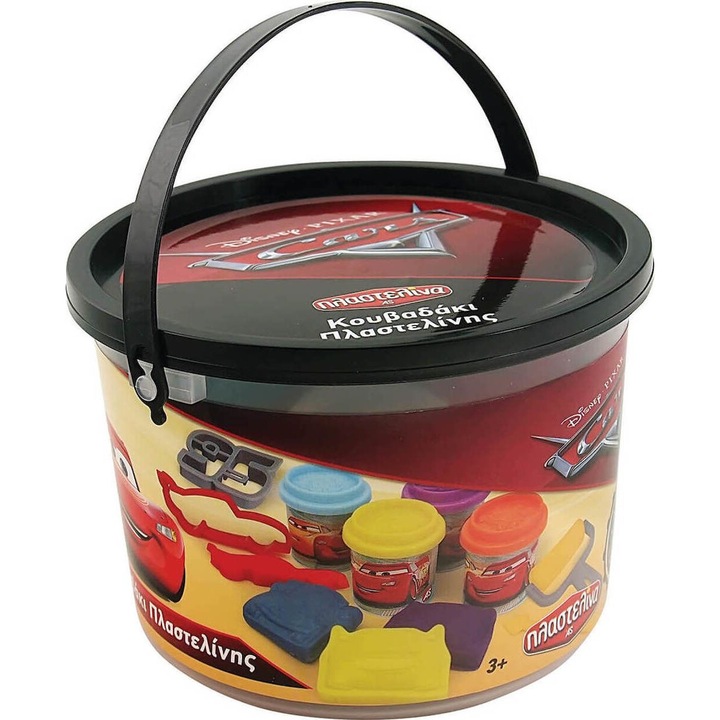 Set plastilina AS Company Cars, 4x56g, 8 unelte, multicolor, 3+ ani