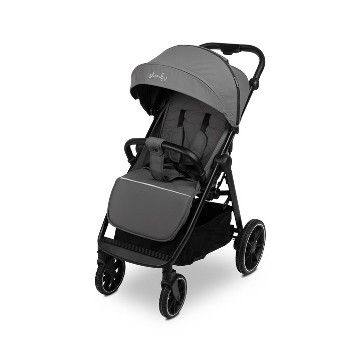 Carucior sport pliabil, CARETERO, Jimbo, Husa pentru picioare, Husa de ploaie, Roti din spuma, de la 6 luni la 22 kg, cu pozitie de somn, 80x59x109cm, Grafit