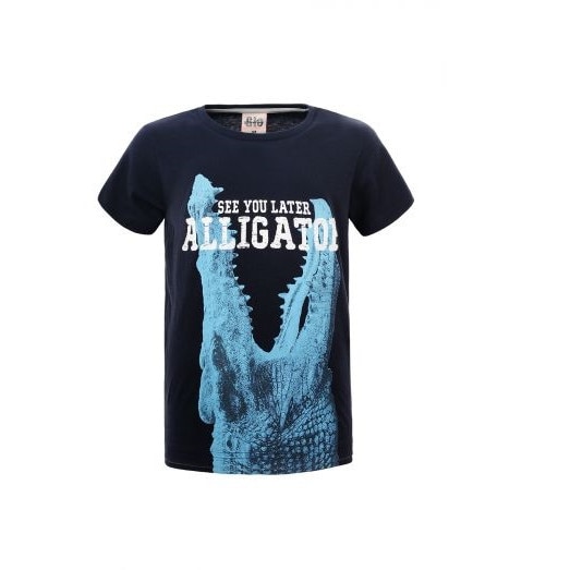 Tricou bleumarin cu aligator pentru baieti