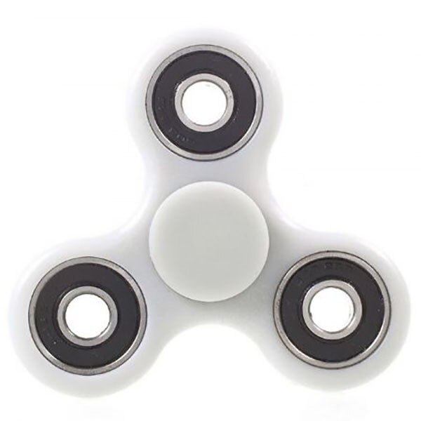 Spinner Fidget jucarie antistres, metalica, alb