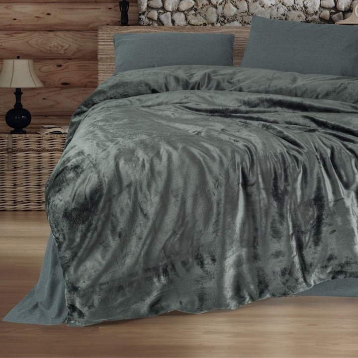 Cotton box bársony dupla ágynemű, 240 x 260 cm, 4 db, szürke