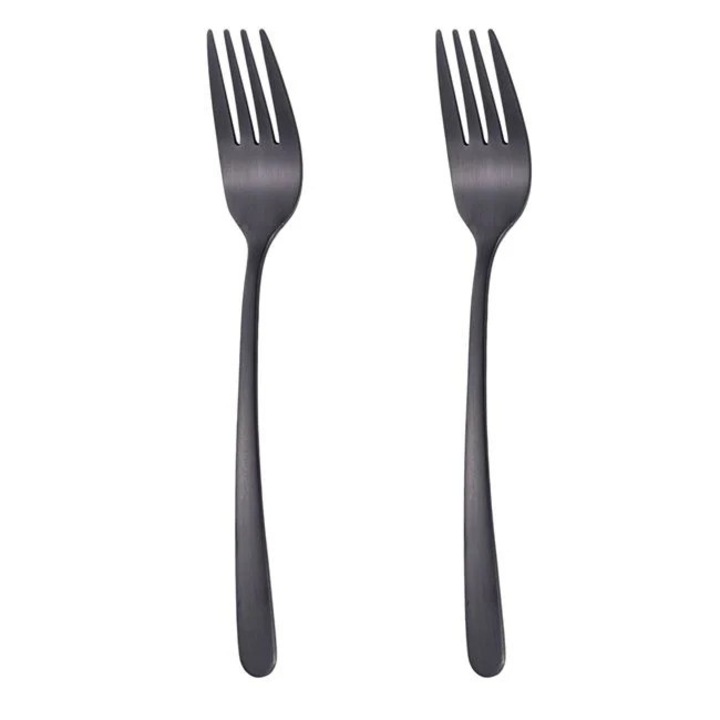 Nyland® kis fekete rozsdamentes acél villa 15,5 cm - 2db