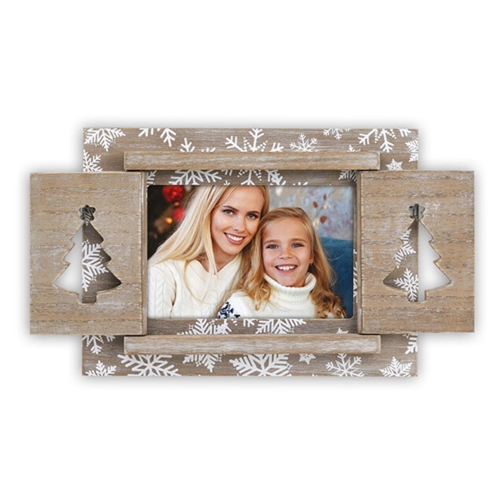 Rama foto ZEP Valtellina A, 10x15cm, Lemn, Craciun, Maro