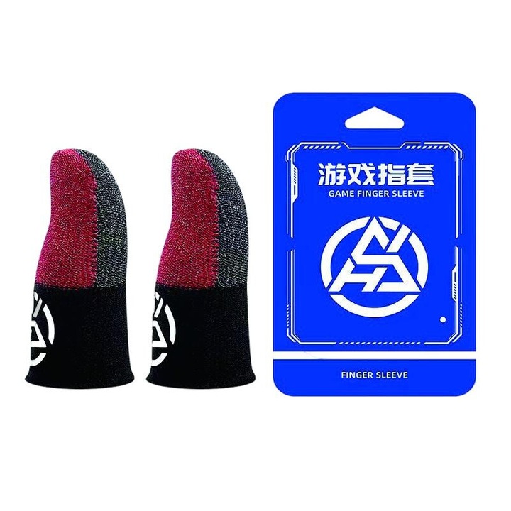 Set 2 manusi gaming, fibra conductiva, negru/silver negru, pentru telefoane mobile si tablete