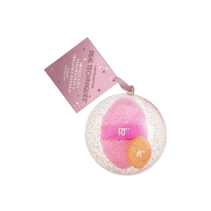 Burete de machiaj Real Techniques Miracle Powder Puff 2in1 puf ornament