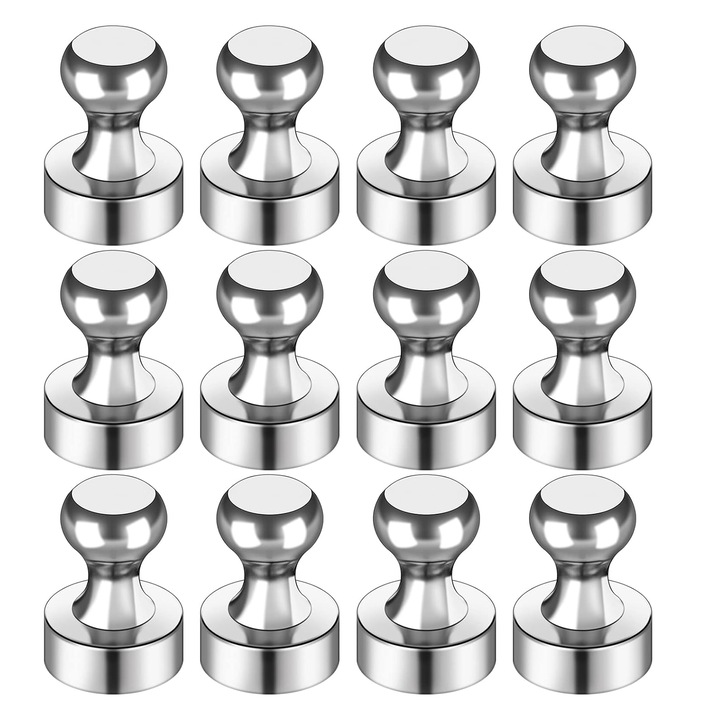 Set 12 magneti pentru frigider, KUNXIUJ, puternici, 0.47in x 0.63in, aplicatii multiple