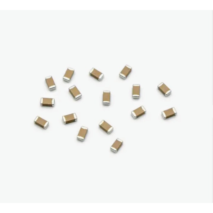 25 db-os készlet, kerámia kondenzátor SMD 1206, 100nF, 50V, X7R, Yageo