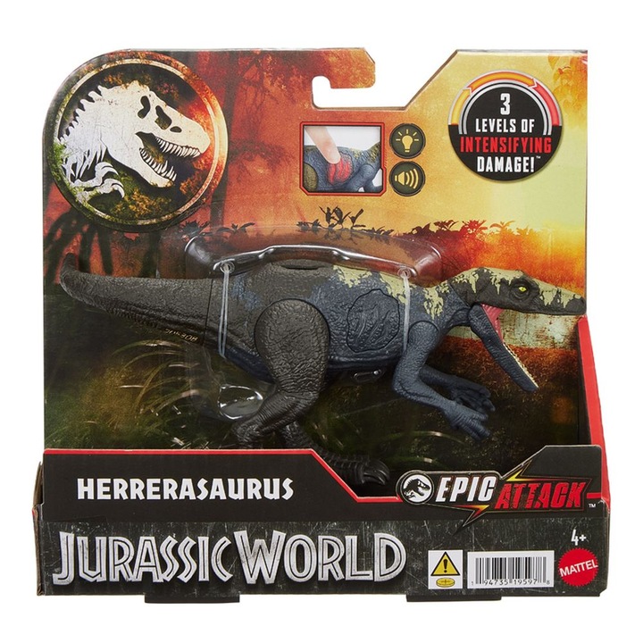 Figurina Mattel Jurassic World: Epic Attack - Herrerasaurus