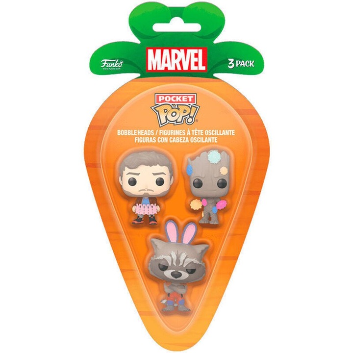 Set figurine Funko 3-Pack Carrot Pocket Pop!: Guardians of the Galaxy, vinil
