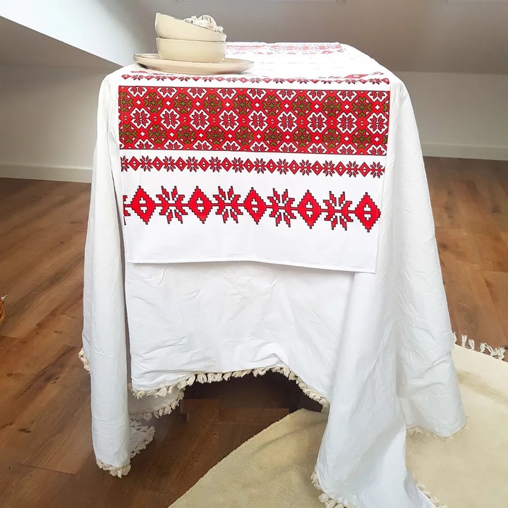 Napron decorativ pentru masa kotonia Home - Rustic, 100% bumbac 45x160 cm, T01