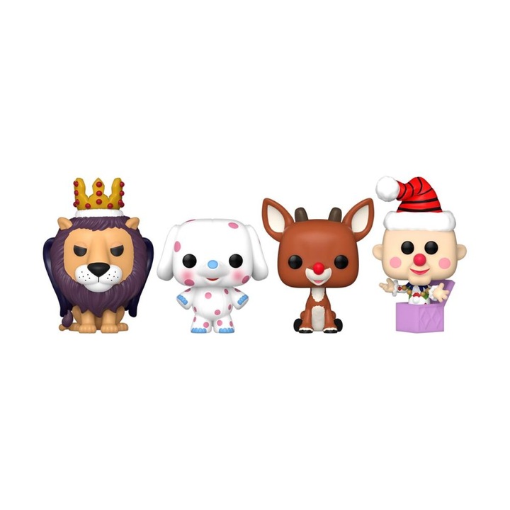 Комплект фигурки 4 броя, Funko, Rudolph The Red-Nosed Reindeer, винил, за момчета, 5 години