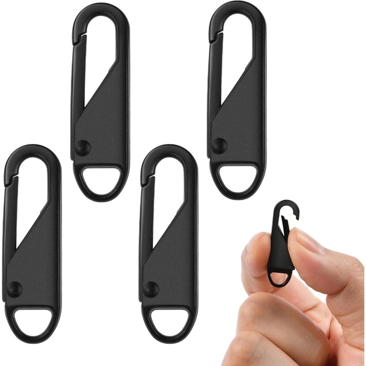 Univerzális fém cipzár húzóka, 20 darabos, levehető kivitel, táskákhoz, hátizsákokhoz, csizmákhoz, 3 cm