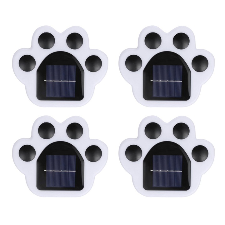 Set 4 lampi solare pentru gradina, lumina calda, ABS, IP64