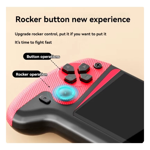 Consolă portabilă Retro-Bit, 500 jocuri, ecran HD 3.5 inch, baterie reîncărcabilă 1200 mAh, dimensiune 16 cm