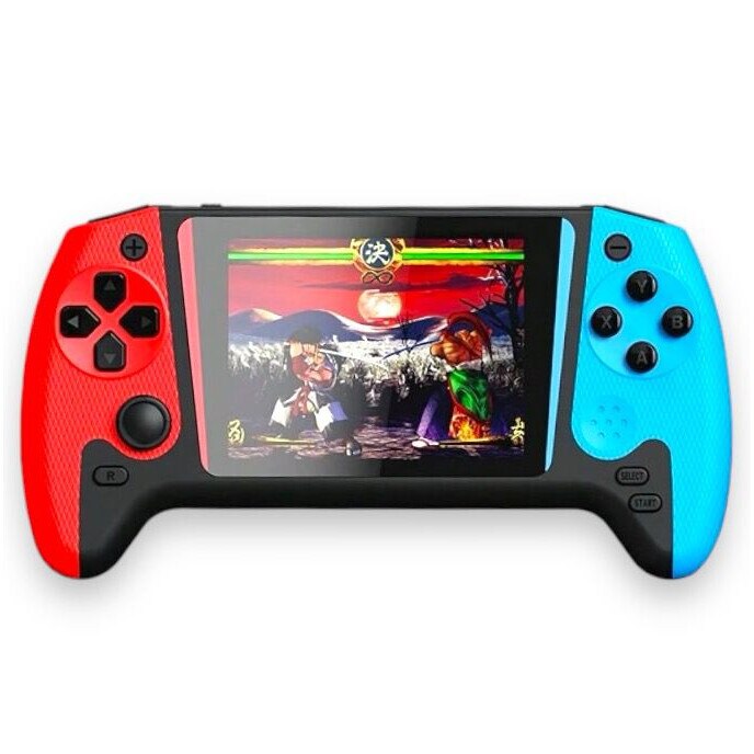 Consola de Jocuri Portabila - 500 Jocuri Clasice, Conectare la Televizor prin Cablu AV, Ecran Color HD, Baterie de Lunga Durata, Reincarcabila USB - Multicolor