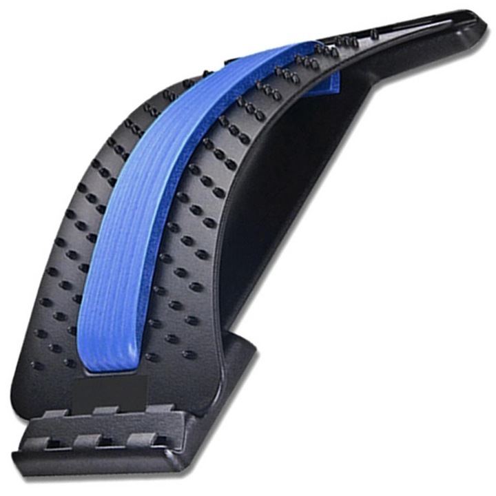 Dispozitiv masaj spate, 37x24x11.5 cm, negru/albastru