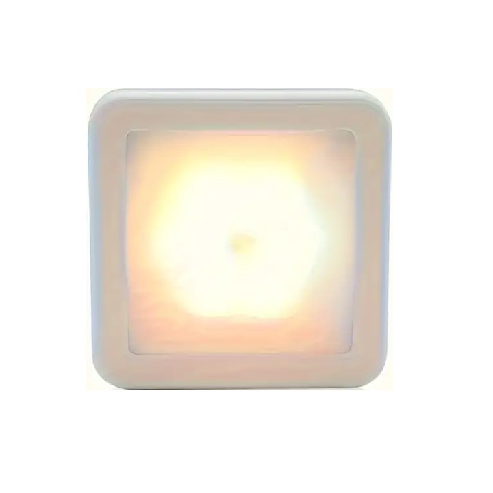 Интелигентна LED нощна лампа със сензор за движение, захранванe с 3xAAA батерии, безжична, PIR, за баня, легло, коридор, стълби или шкаф