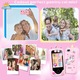 Telefon inteligent, digital, pentru copii 3-10ani, ecran tactil de 2,4 inch, camera dubla, jocuri educative, foto si video, functii multiple, suporta card de 32GB, moale si durabil, 300000pixeli, baterie puternica de 800mAh, roz